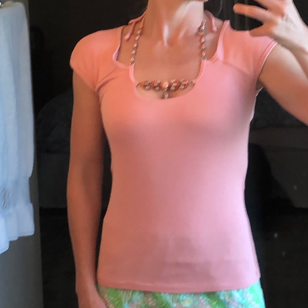 Blush jeweled top
